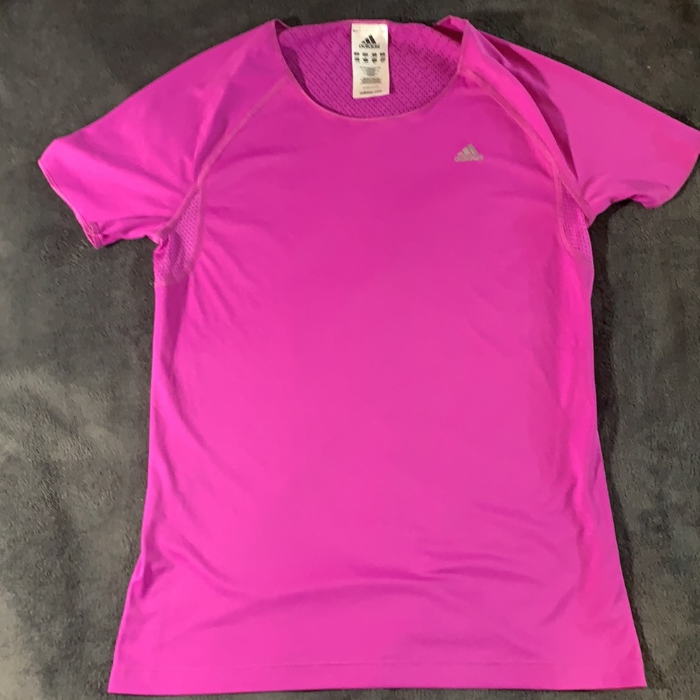 Adidas Climalite Breathable Purple Workout Top Size Small